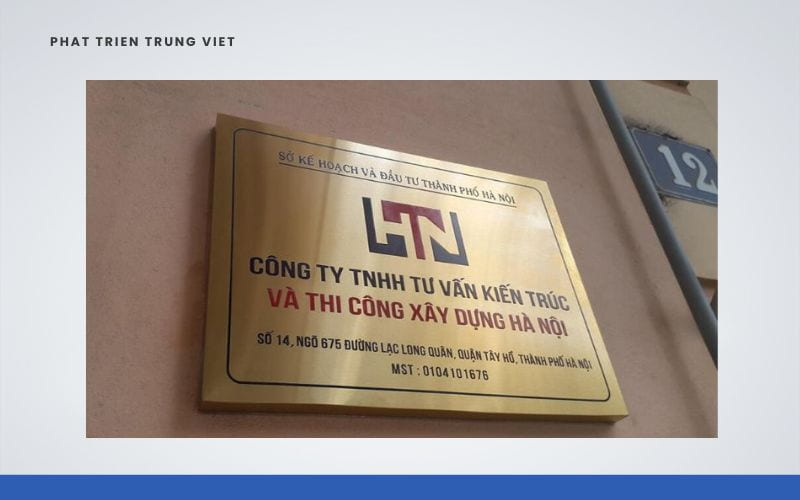 Ứng dụng in inbox để làm bảng tên công ty